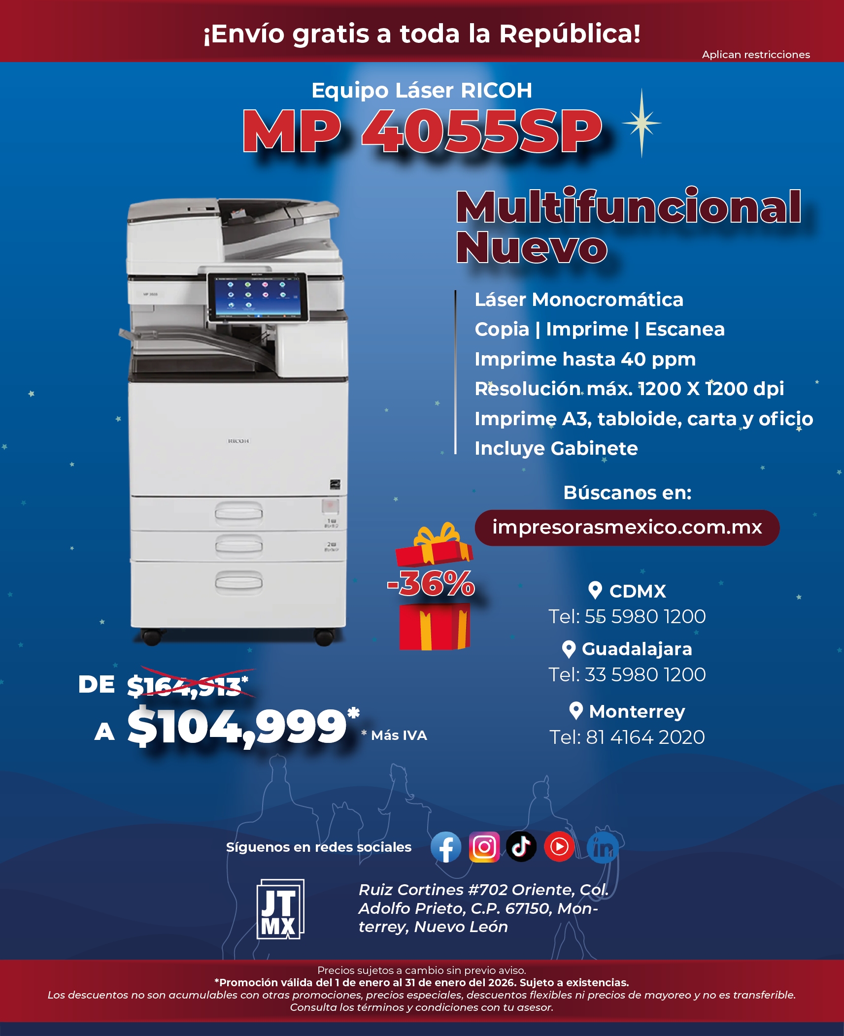 Un cartel para una impresora que dice nuevo im 460f