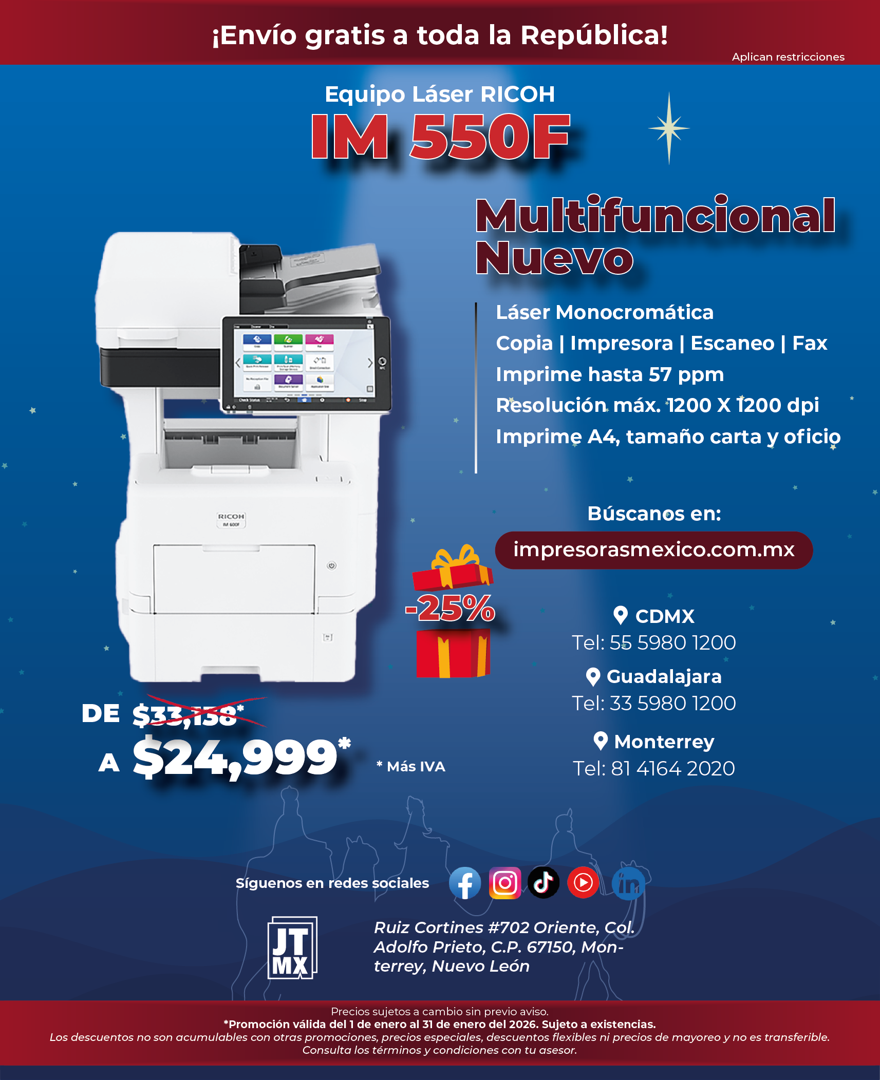 Un anuncio de una impresora que dice nuevo im 430f