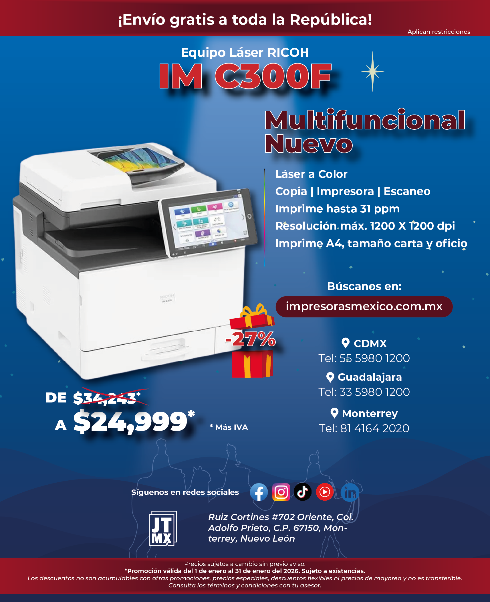 Una imagen de una impresora con un código QR.