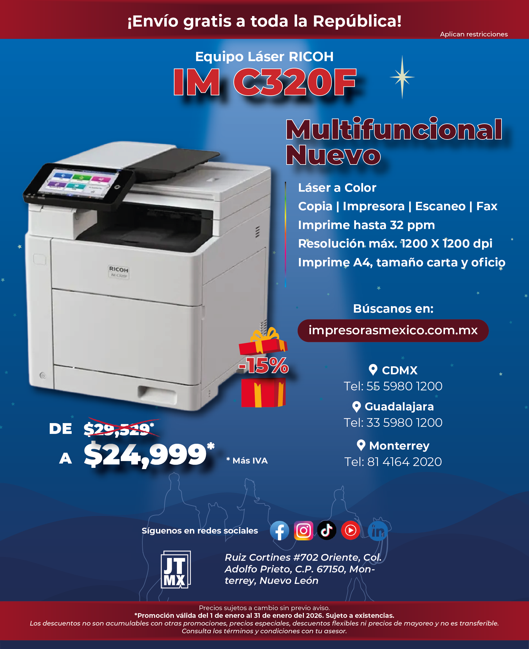 Un anuncio de una impresora que dice nuevo im 430f