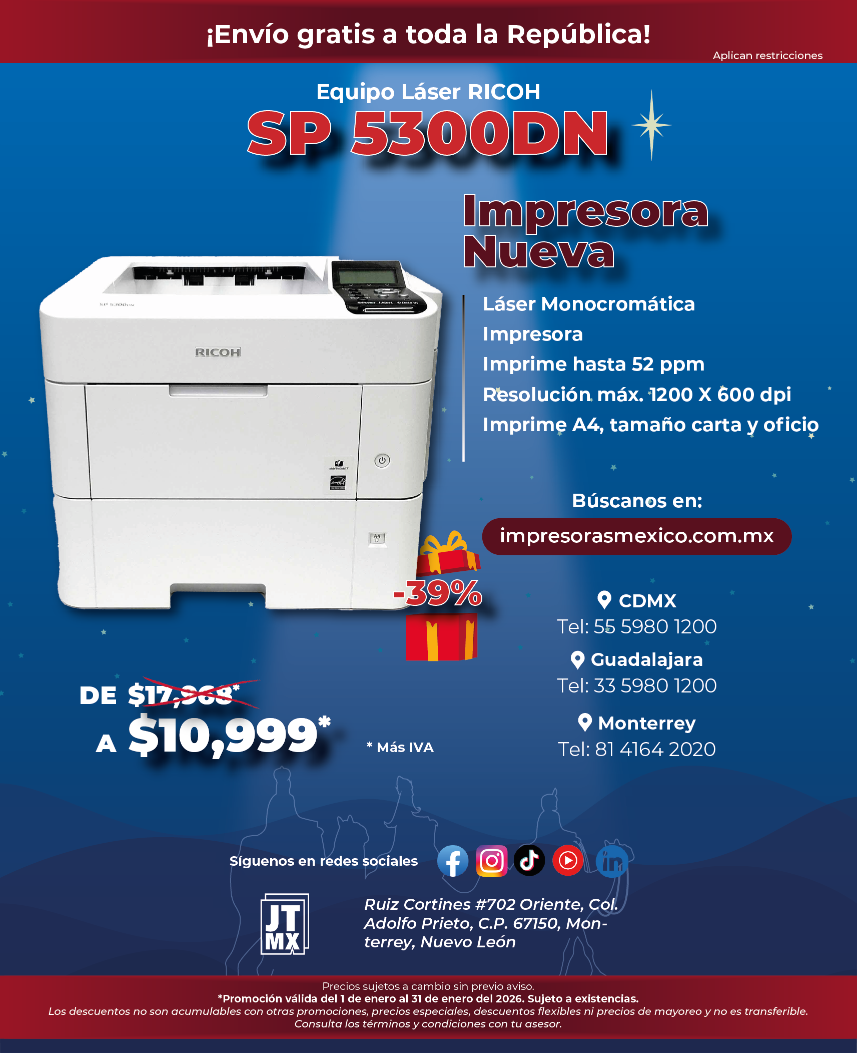 Un anuncio de una impresora que dice nuevo im 430f