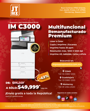 Un póster para una nueva impresora remanufacturada MP C6004