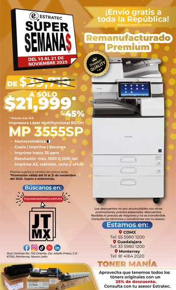 Se anuncia una impresora jt mx mp 3550