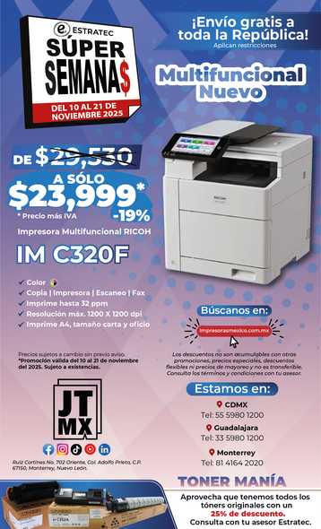 Un anuncio de una impresora que dice nuevo im 430f