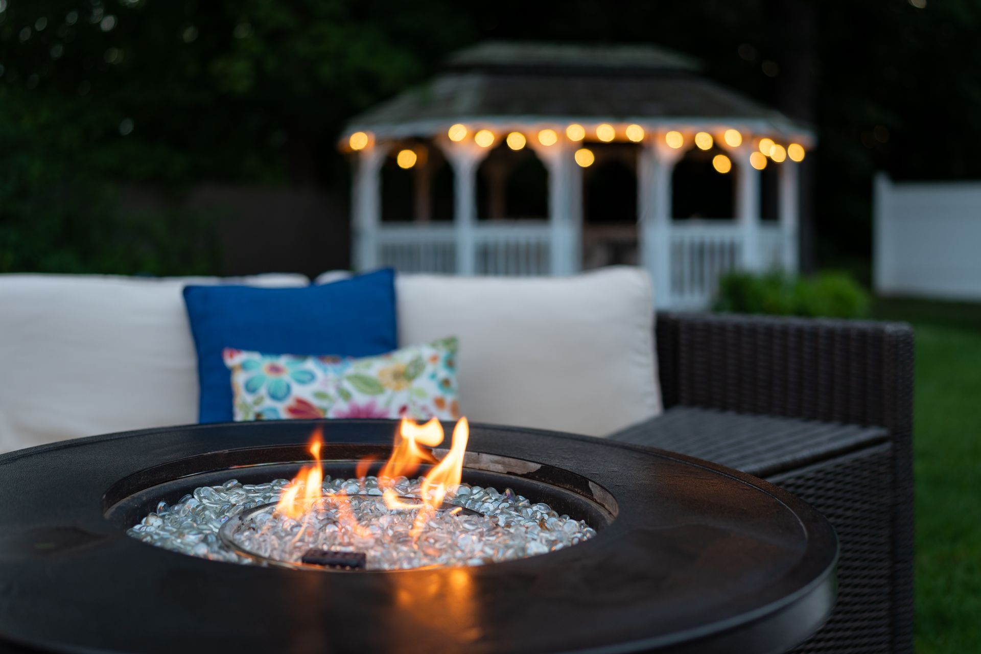 Gazebo with firepit
