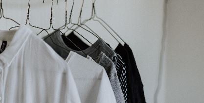Shirts in a closet
