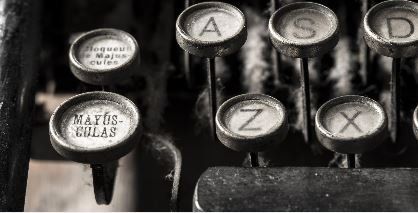 Closeup of old typewriter