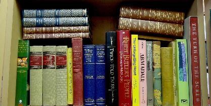 Books on a bookshelf