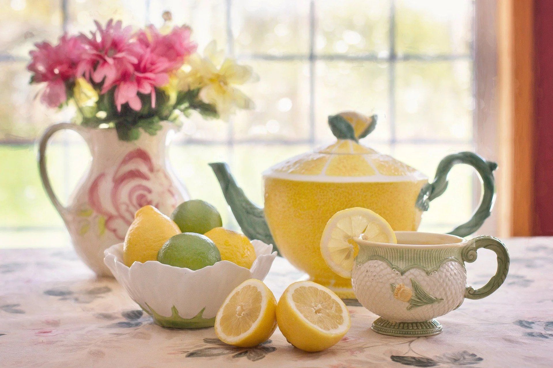 Lemon and Lime Tea set