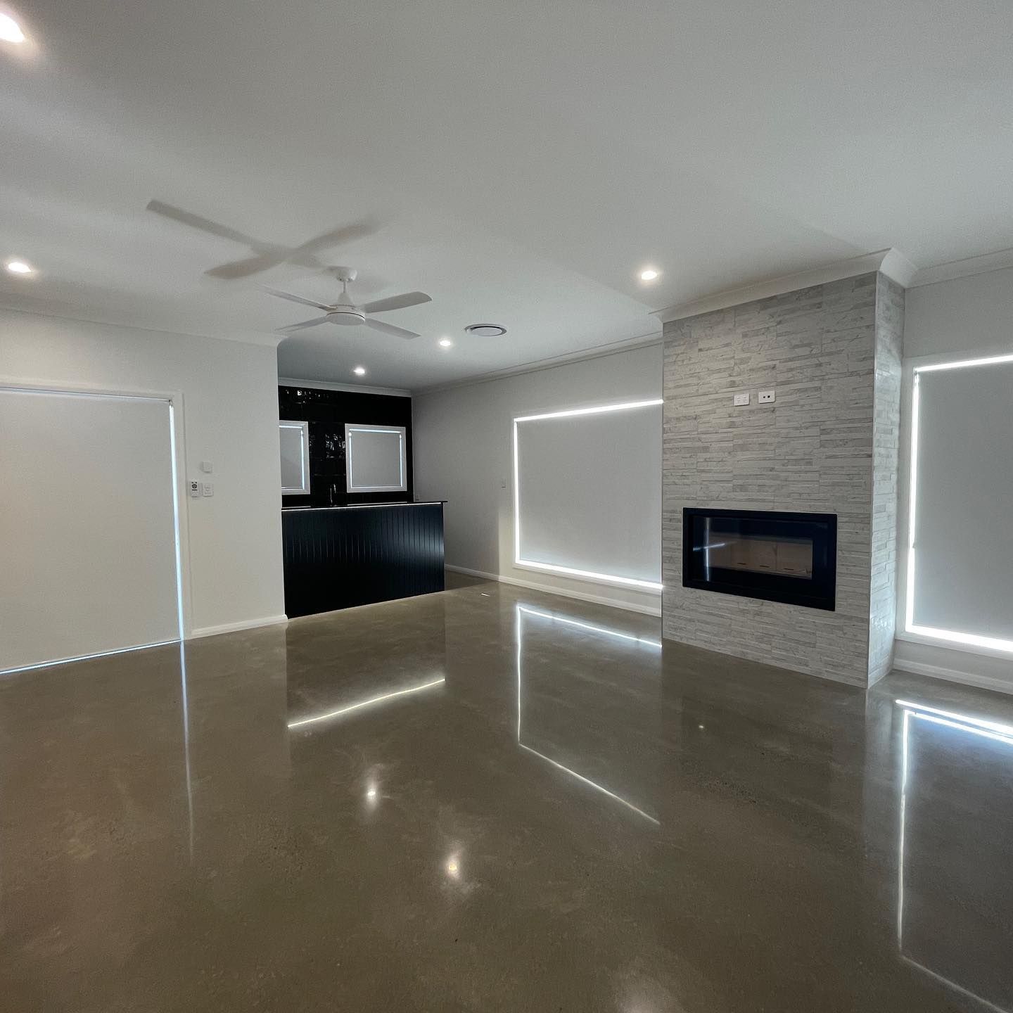 Living Room With A Fireplace — Tamworth, NSW — Nathan Love’s Homes