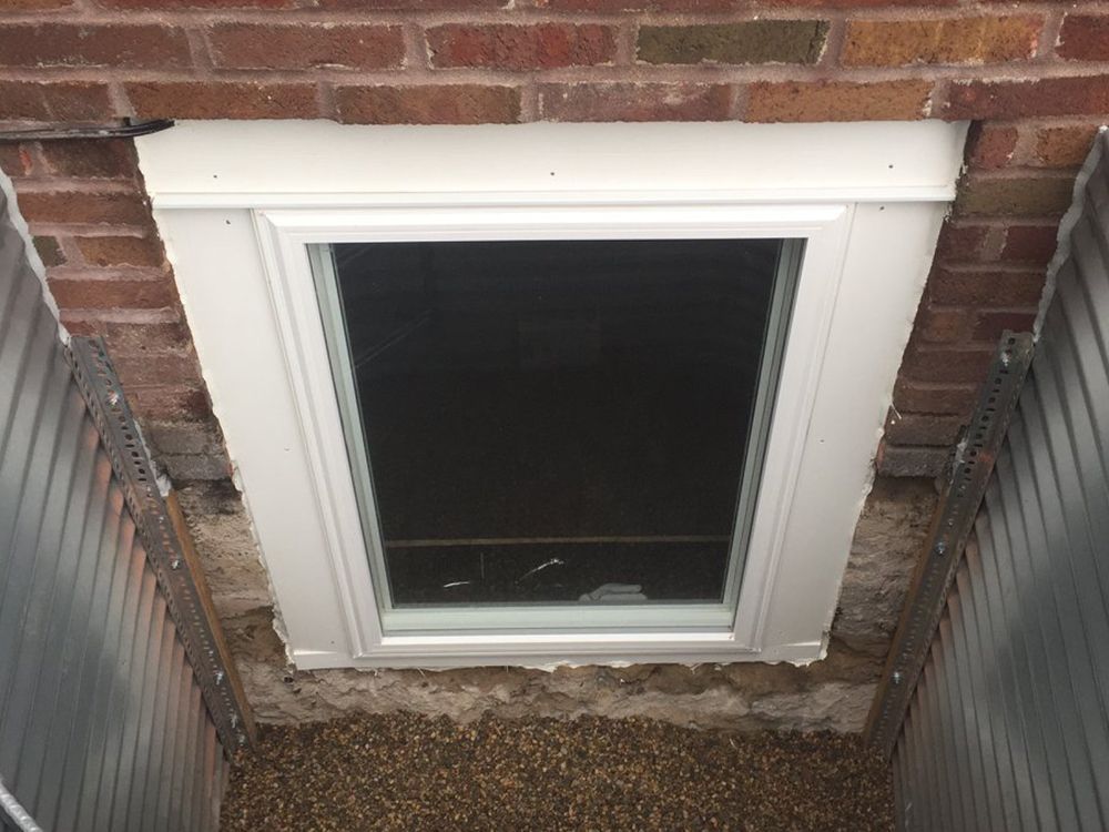 Basement Window With Steel Wall