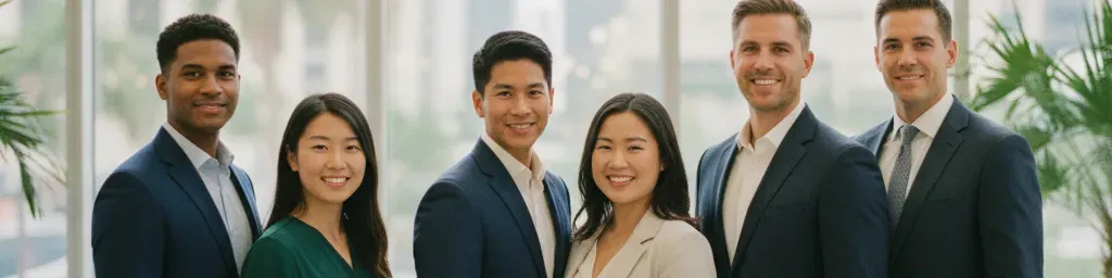 Millennial professionals in modern workplace setting