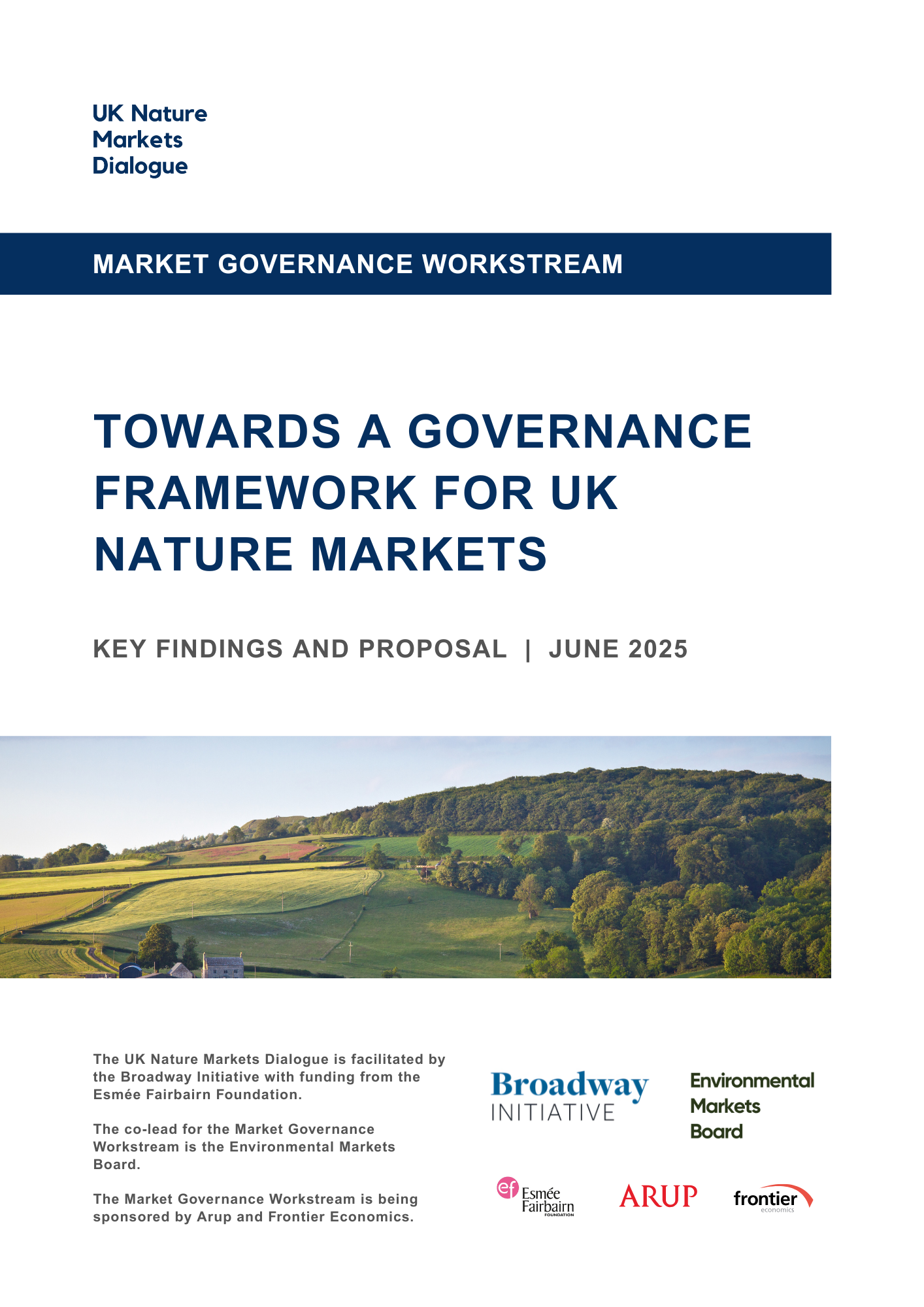 Market governance findings and proposal cover