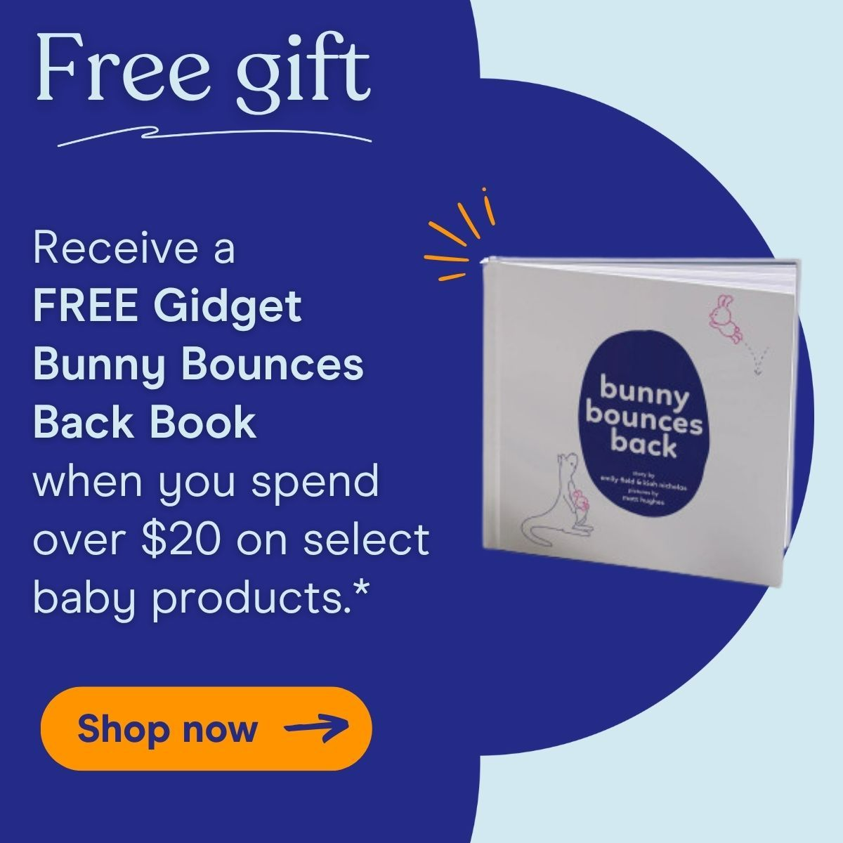 Free Gidget Bunny Bounces Back Book — Blooms The Chemist Sawtell in Sawtell, NSW