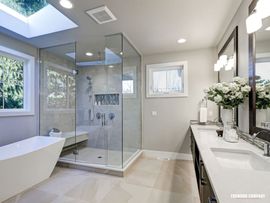 Photo showing our client's dream bathroom retreat