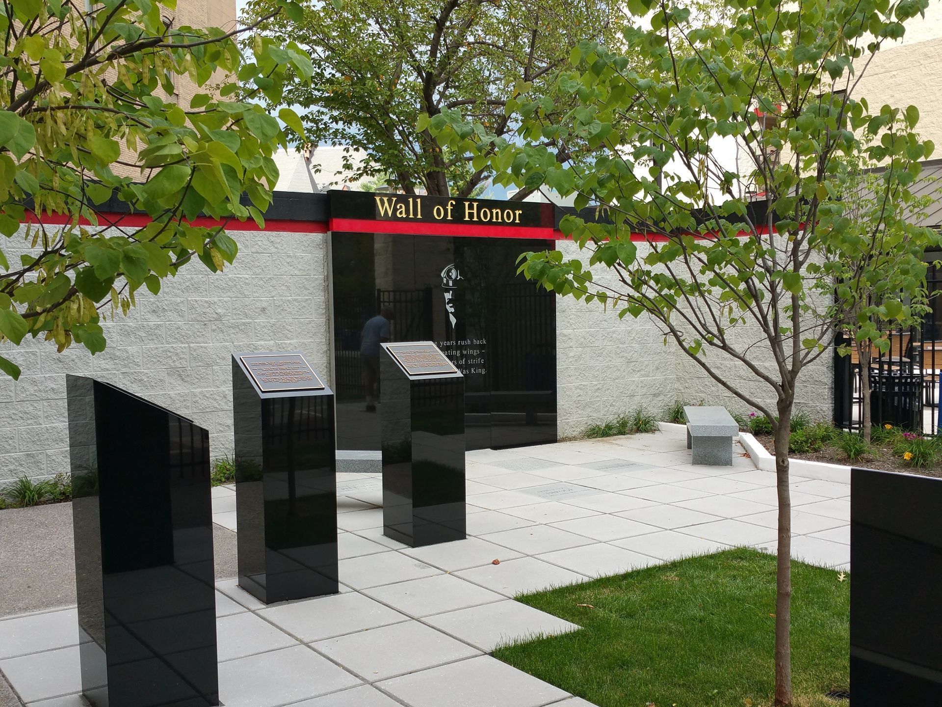 A black granite 