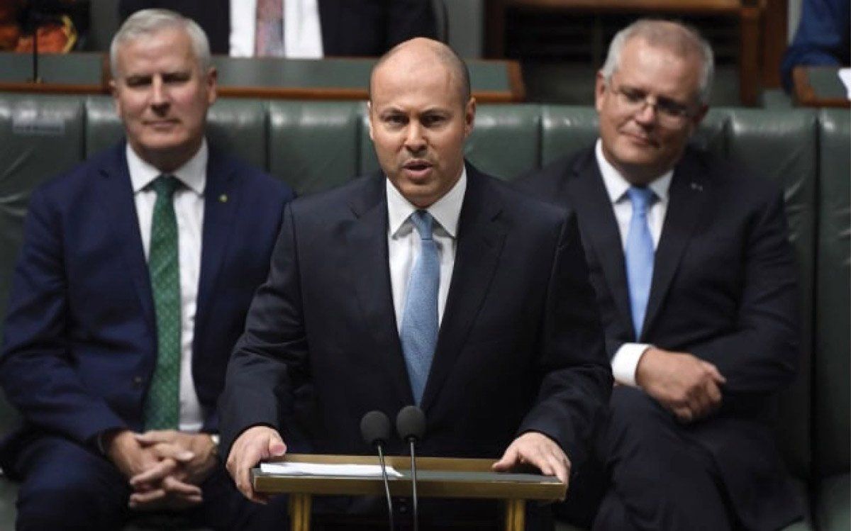 The Hon. Josh Frydenberg MP Treasurer of Australia, handing down the 2021-22 budget