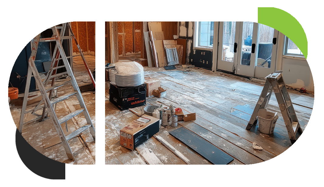 Reconstruction has begun on a home