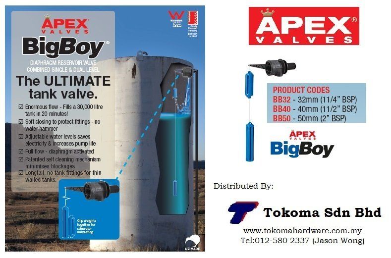 BRAND: APEX BIG BOY     ORIGIN: NEW ZEALAND     SIZE: 1 1/4
