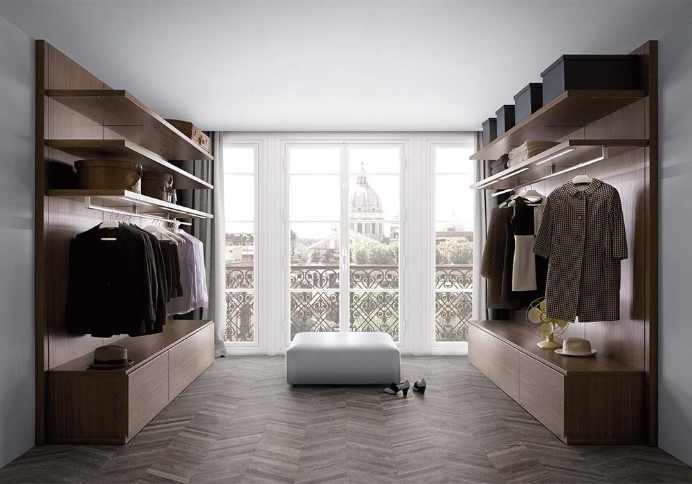 Cabina armadio con spazio provino