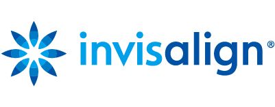 Invisalign 隱適美標誌上有一朵藍色的花。