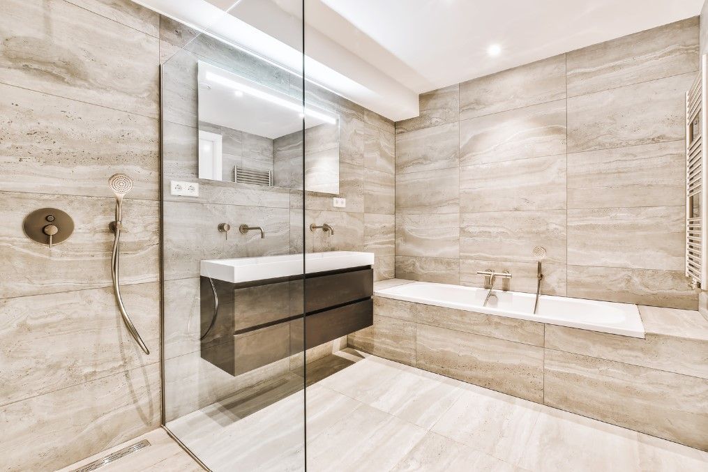 A wet room installed in Derby