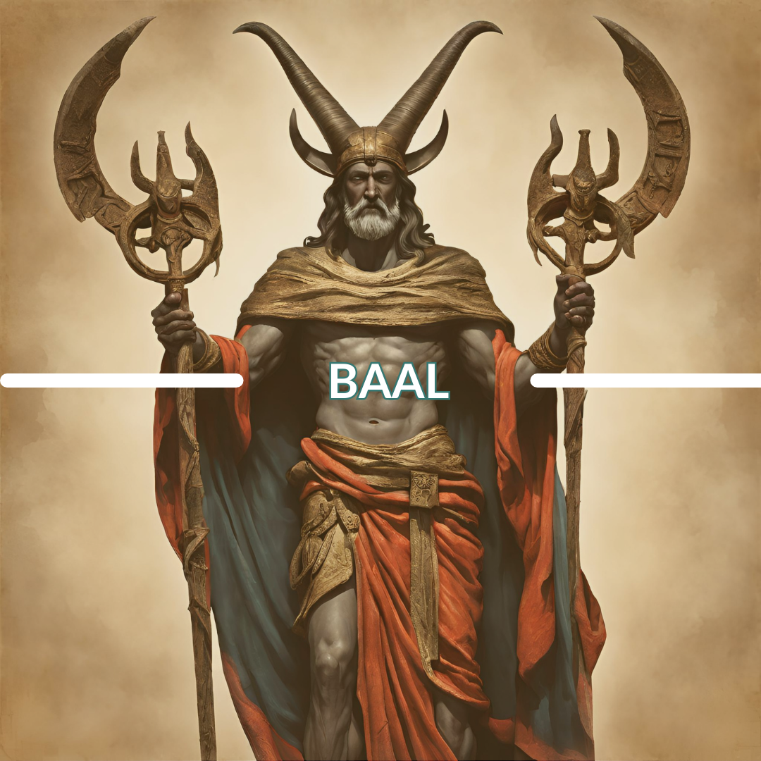 Baal as a figure and caption saying: Baal
