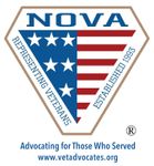 A logo for nova representing veterans advocating for those who served