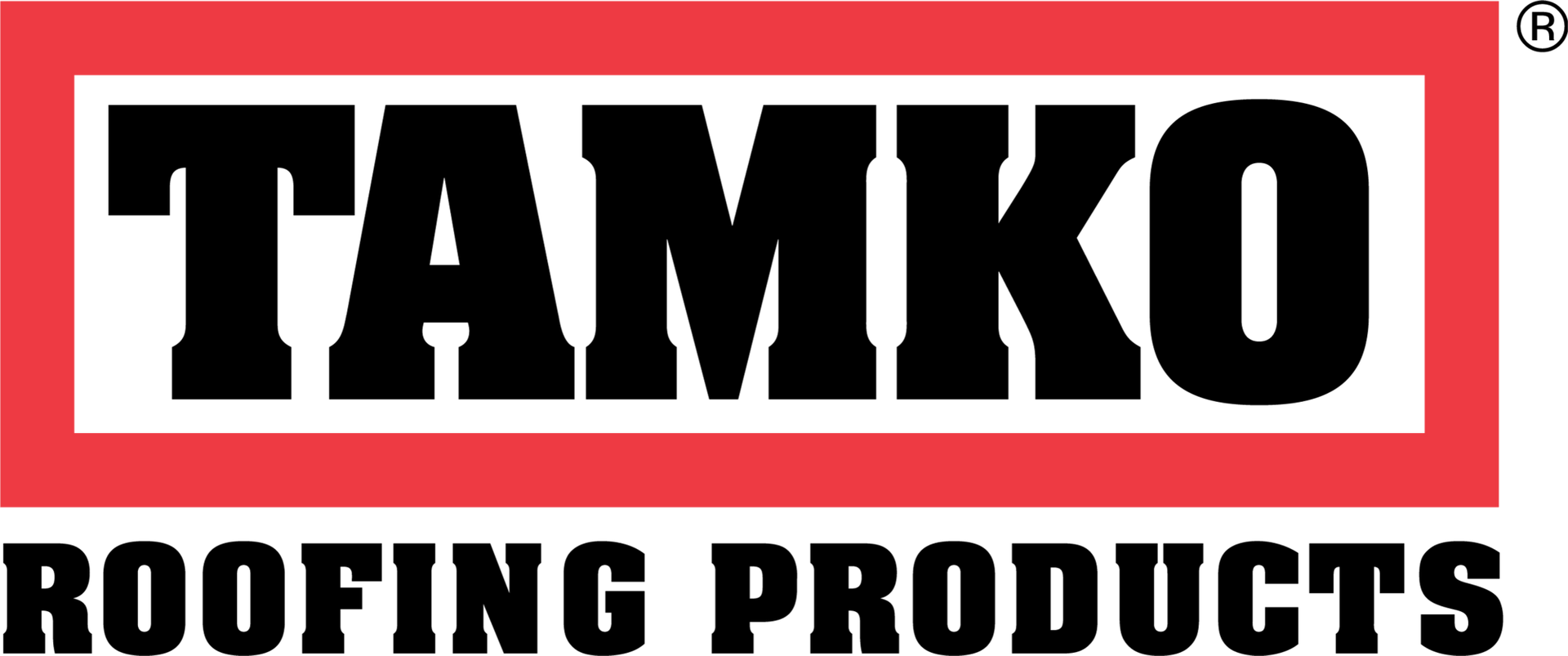 A logo for tamko roofing products is shown on a white background.