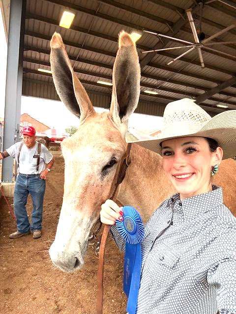 Becca Garrett with her champion jenny