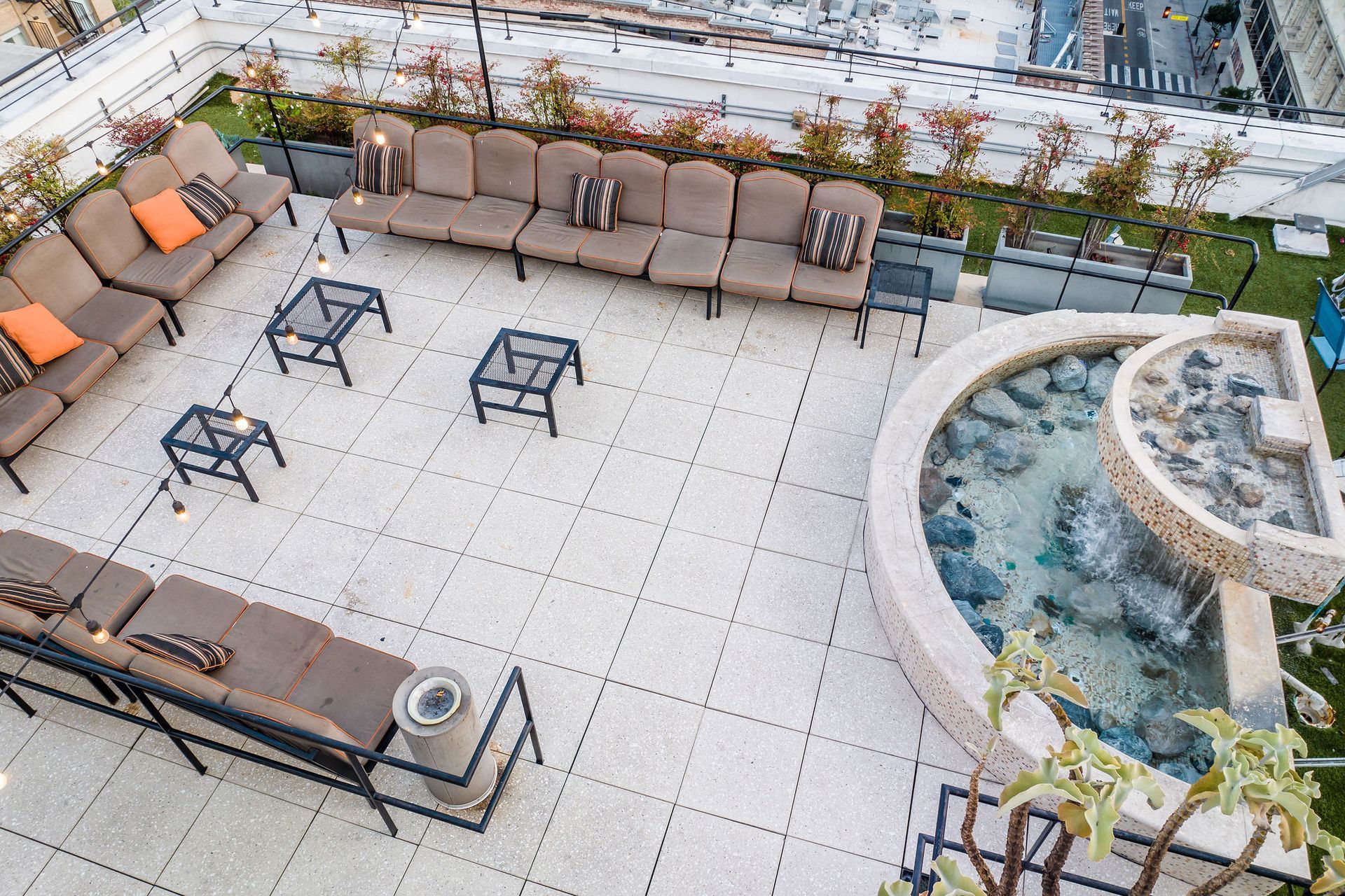 Aerial view of rooftop