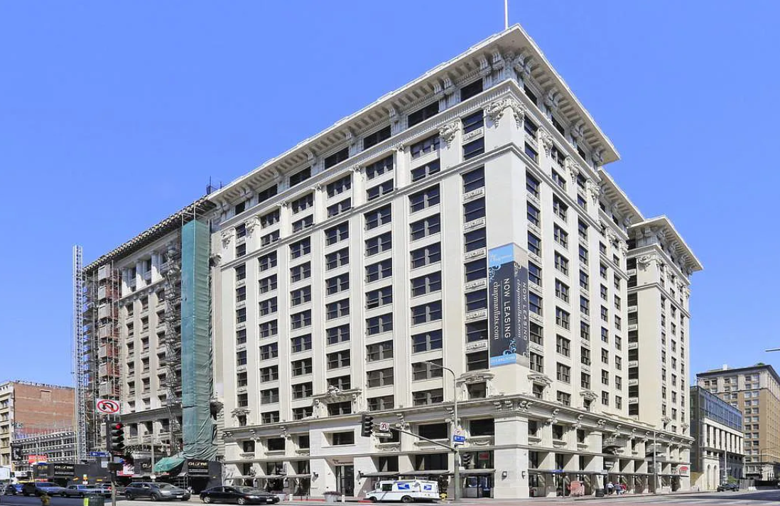 Exterior view of The Chapman Flats building at daytime