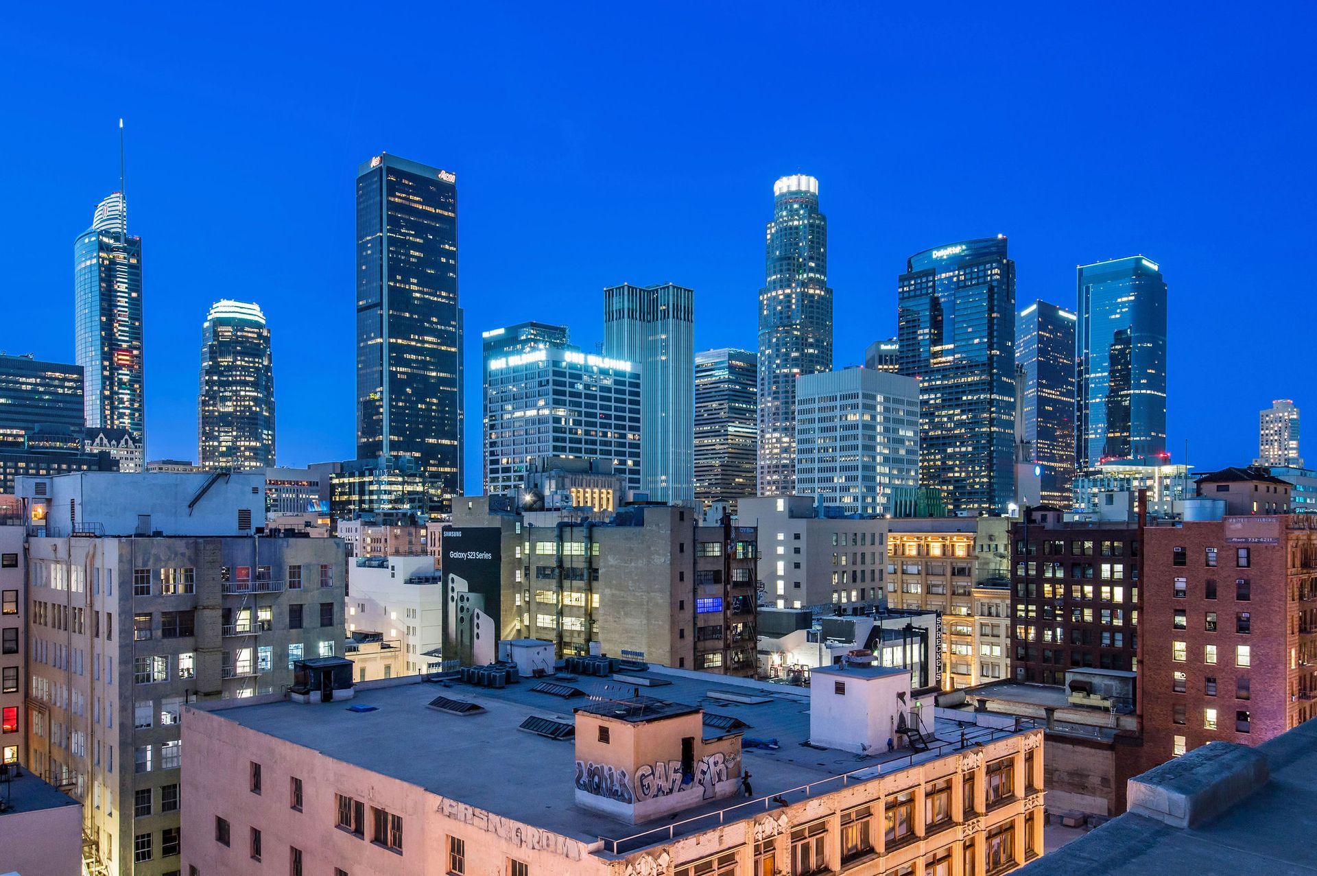 Rooftop view of city