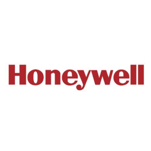 Logotipo de Honeywell en texto rojo sobre fondo blanco.