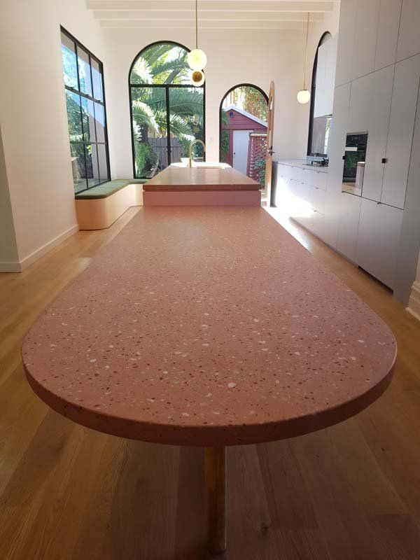 rounded countertop