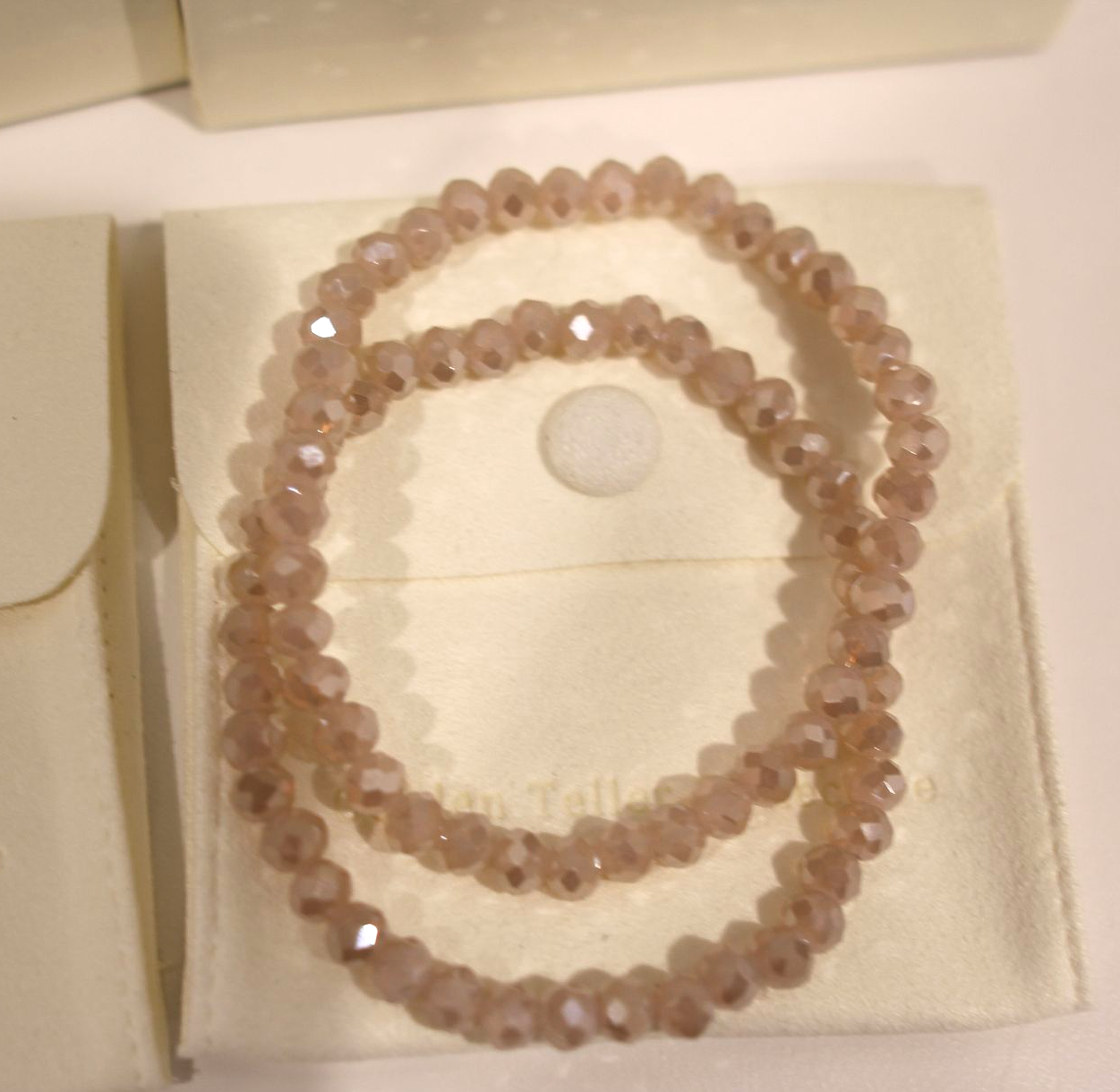 Pale Pink Beaded Bracelet