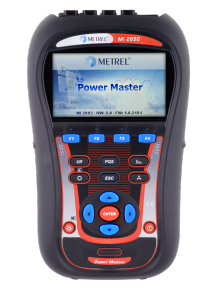 Dispositivo de prueba eléctrica Metrel MI 2882 Power Master con pantalla a color y botones de control.