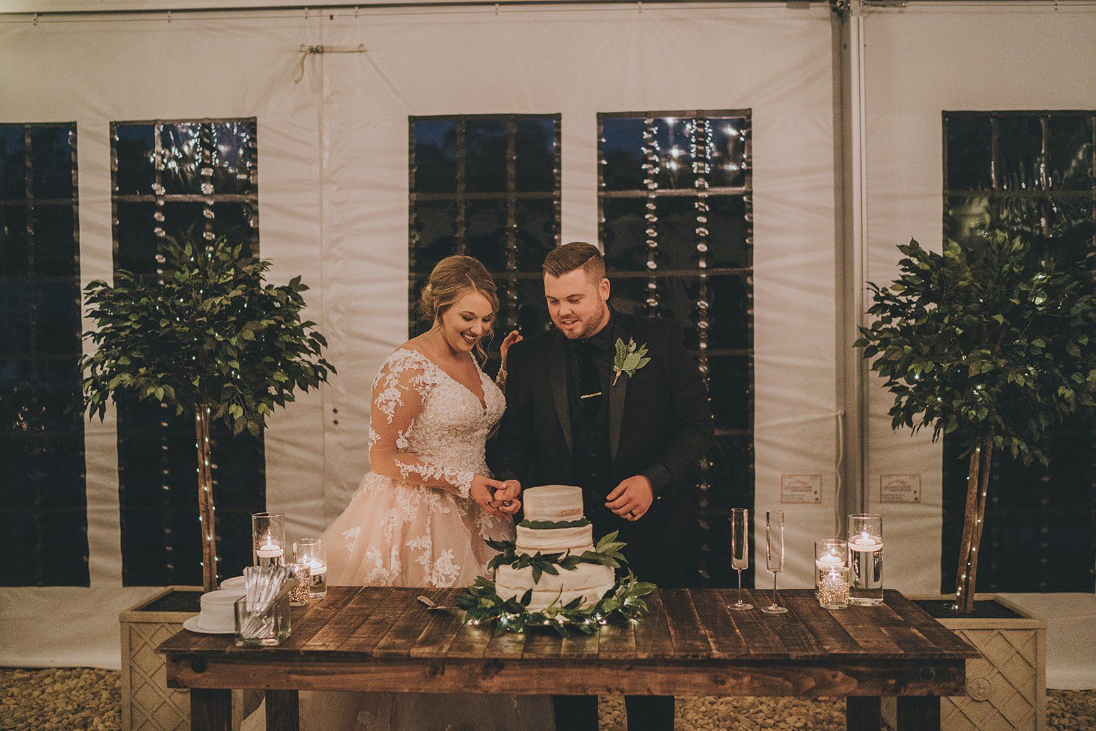 Elegant budget-friendly wedding reception at White Laurel Estate