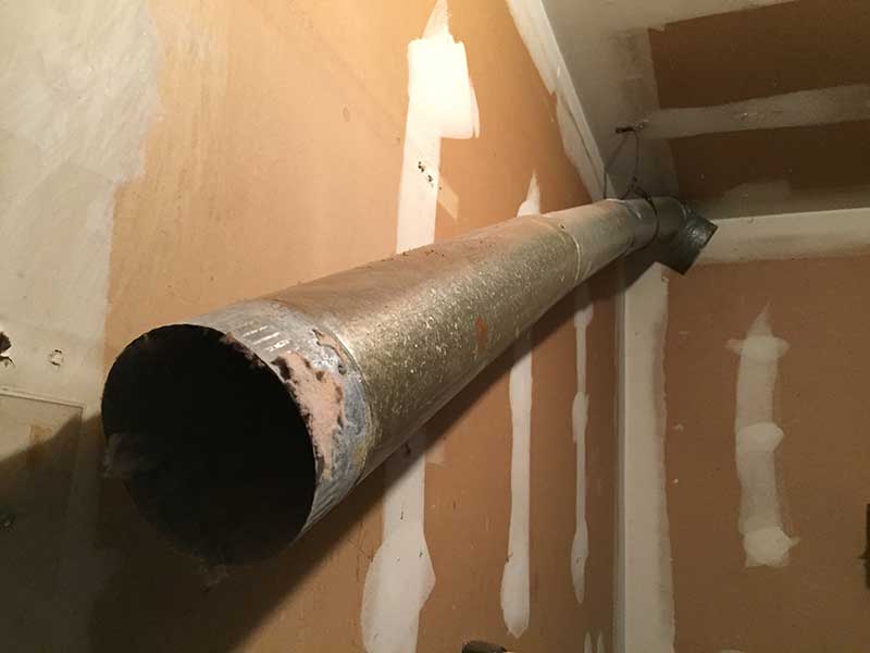 exposed dryer vent