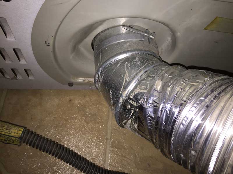 proper dryer vent connection after cleaning