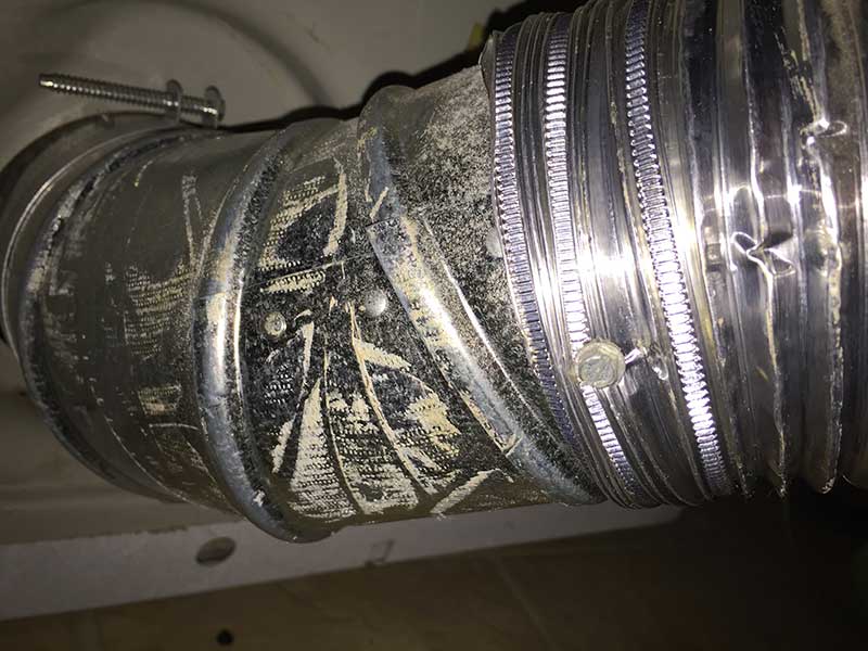 screw inside dryer vent