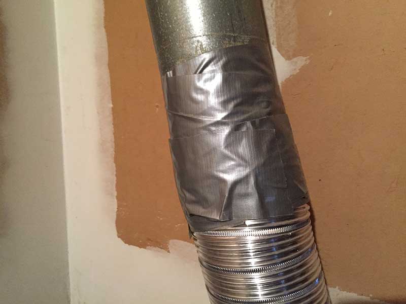 duct tape removal on vent
