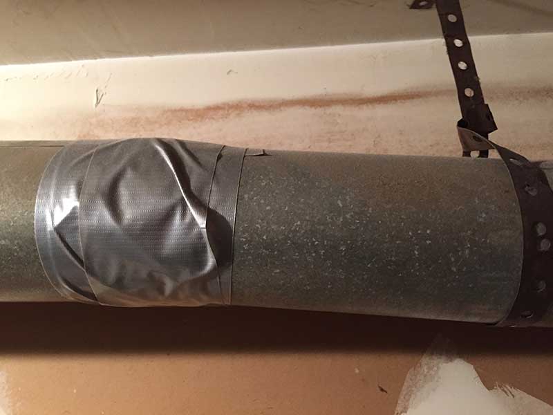 remove duct tape on the vent