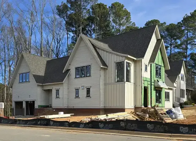 New construction home in Apex, NC, where JHUM provides professional residential moving services. 