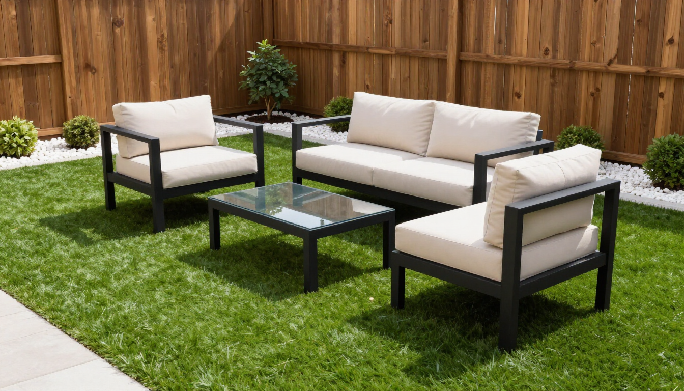 High-quality artificial turf installed in a residential garden.