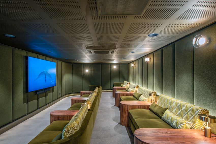 Screening room at Alta Verde in Dublin, IR.