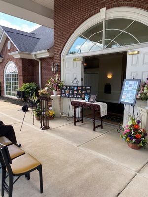 Several photos of interior and exterior views of A.R.N Funeral & Cremation Services, Aaron-Ruben-Nelson Mortuary in Indiana.