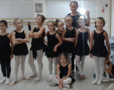 Joy with her dance class