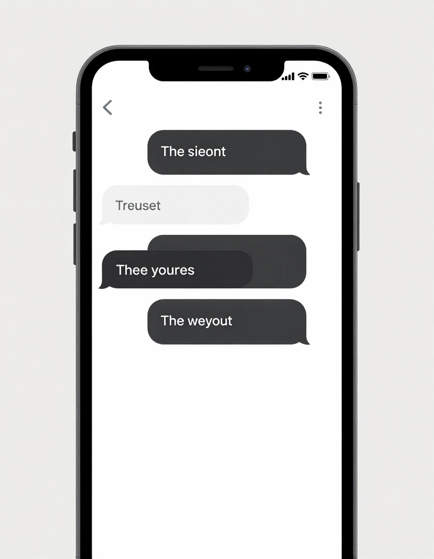 Phone mockup showing automated SMS reply