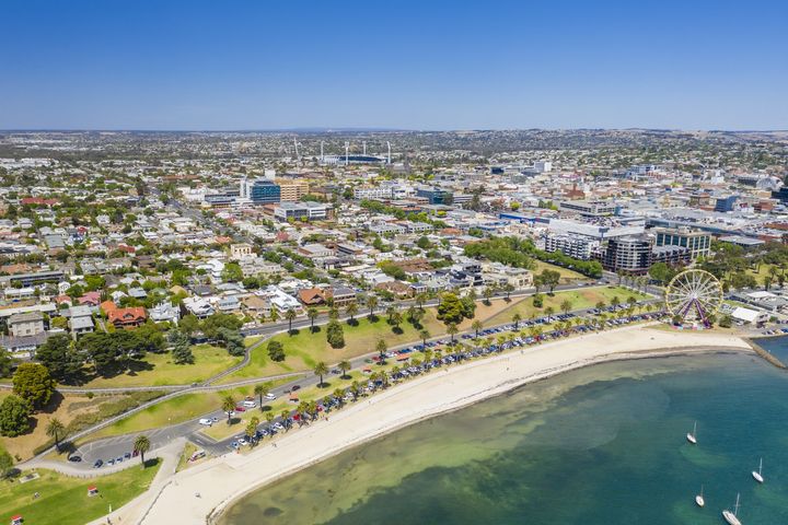 Aerial Photo of Geelong in Victoria — Newtown, Vic — Geelong Finance Company